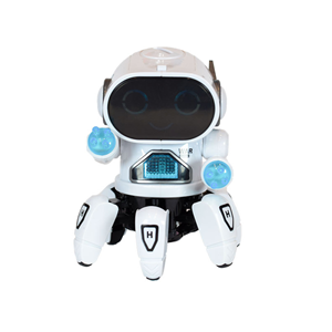 ربات کنترلی شش پا موزیکال و رقصنده سفید Dancing ROBOT on remote control RC music light white -اسباب بازی